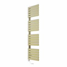 Right Radiators Prefilled Thermostatic Electric Heated Towel Rail Flat Panel Rads Ladder Warmer - 1800x500mm Brushed Brass