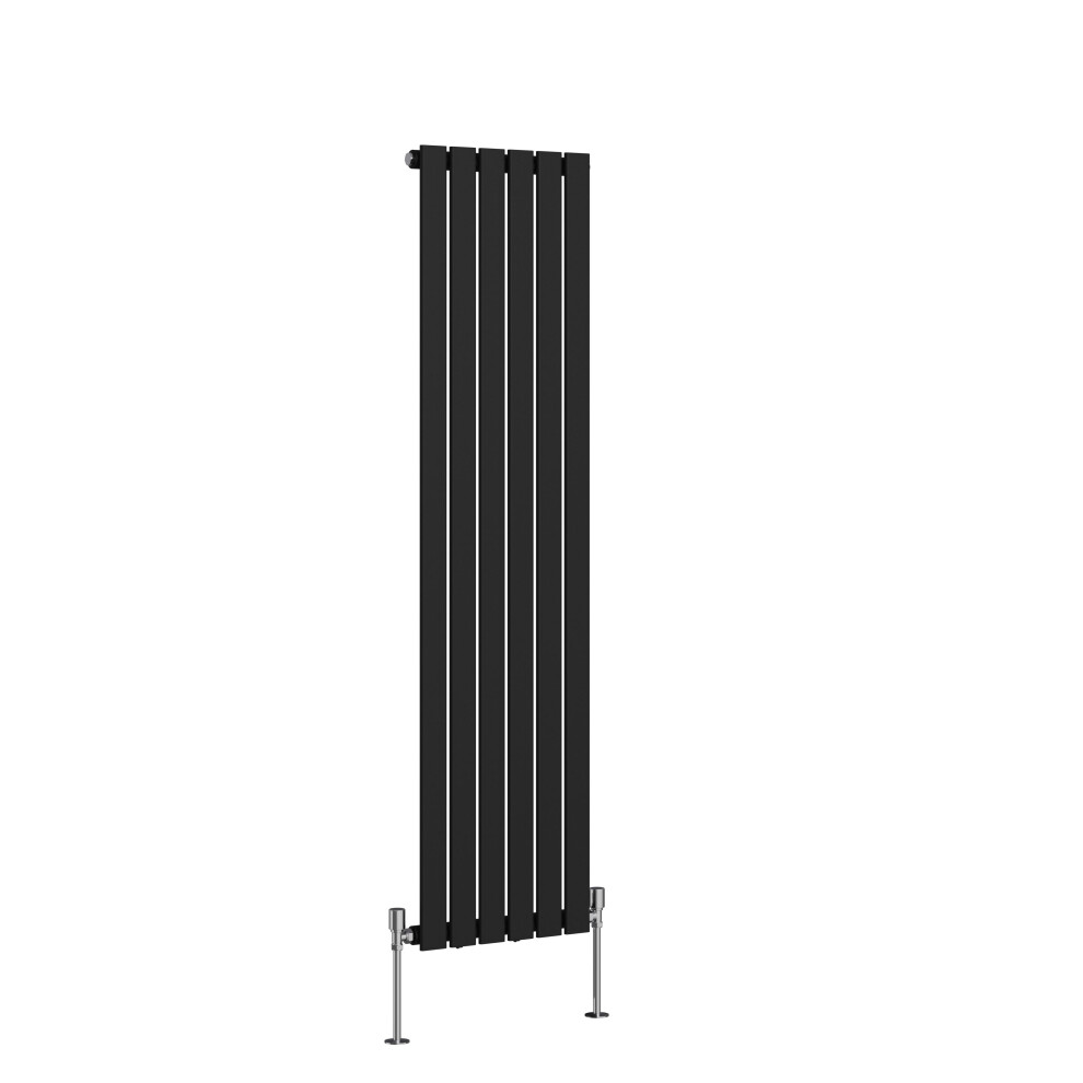 Right Radiators 1600X408 Mm Vertical Single Flat Panel Designer Radiator Black 5063123409841