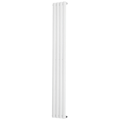 Right Radiators 1600x236mm Vertical Single Oval Column Designer Radiator White 1
