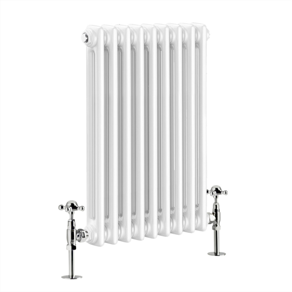 Right Radiators 600X425 Mm Horizontal Traditional 2 Column Cast Iron Style Radiator White 5063123412360