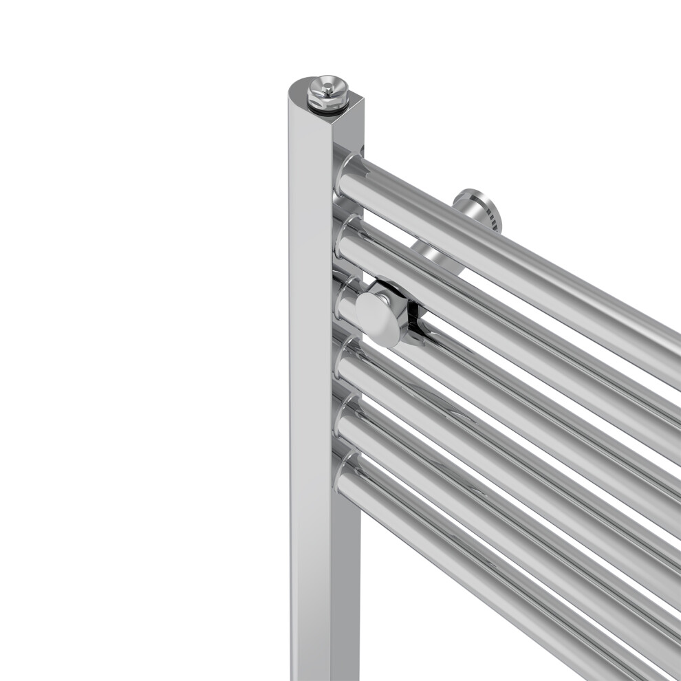 (1800X400mm) Right Radiators Straight Heated Towel Rail Radiator With Angled Lockshield Valves 5063123994804
