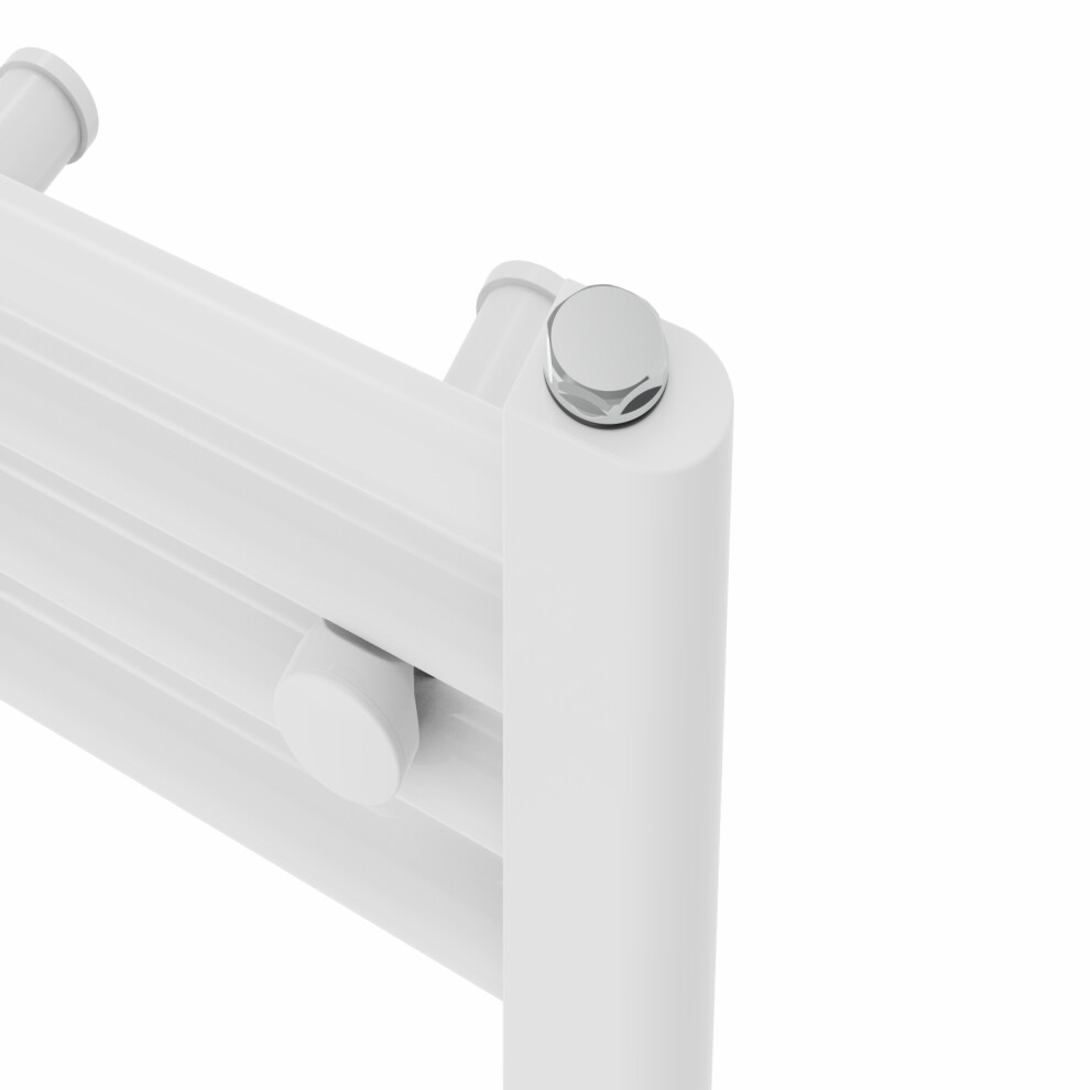 Right Radiators Prefilled Thermostatic Electric Heated Towel Rail Straight Ladder Warmer Rads - White 1000X600 Mm 5063123450249