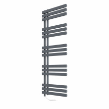 Right Radiators Prefilled Electric Heated Towel Rail D-shape Ladder Warmer Rads - 1600x600mm Sand Grey