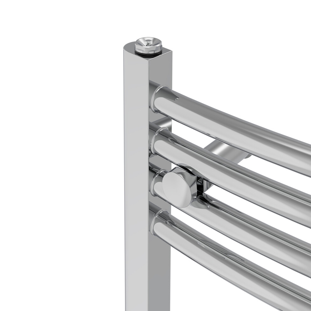 Right Radiators Prefilled Thermostatic Electric Heated Towel Rail Curved Ladder Warmer Rads - Chrome 1600X400 Mm 5063123451758