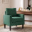 Homcom HOMCOM Removable Pillow Linen Accent Chair, Dark Green 1