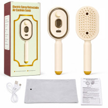 Electric Spray Air Cushion Massage Hair Brush - Detangling, Anti-Static Mist Comb with Scalp Massage & Self-Cleaning Design