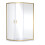 NES Home 1000x800x1850mm Offset Quadrant Shower Enclosure - Brushed Brass Frame 5