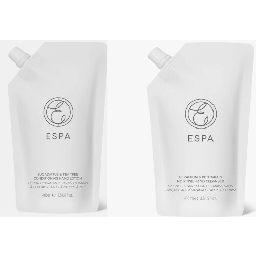 ESPA GERANIUM HAND CLEANSER+TEA TREE LOTION 400ML