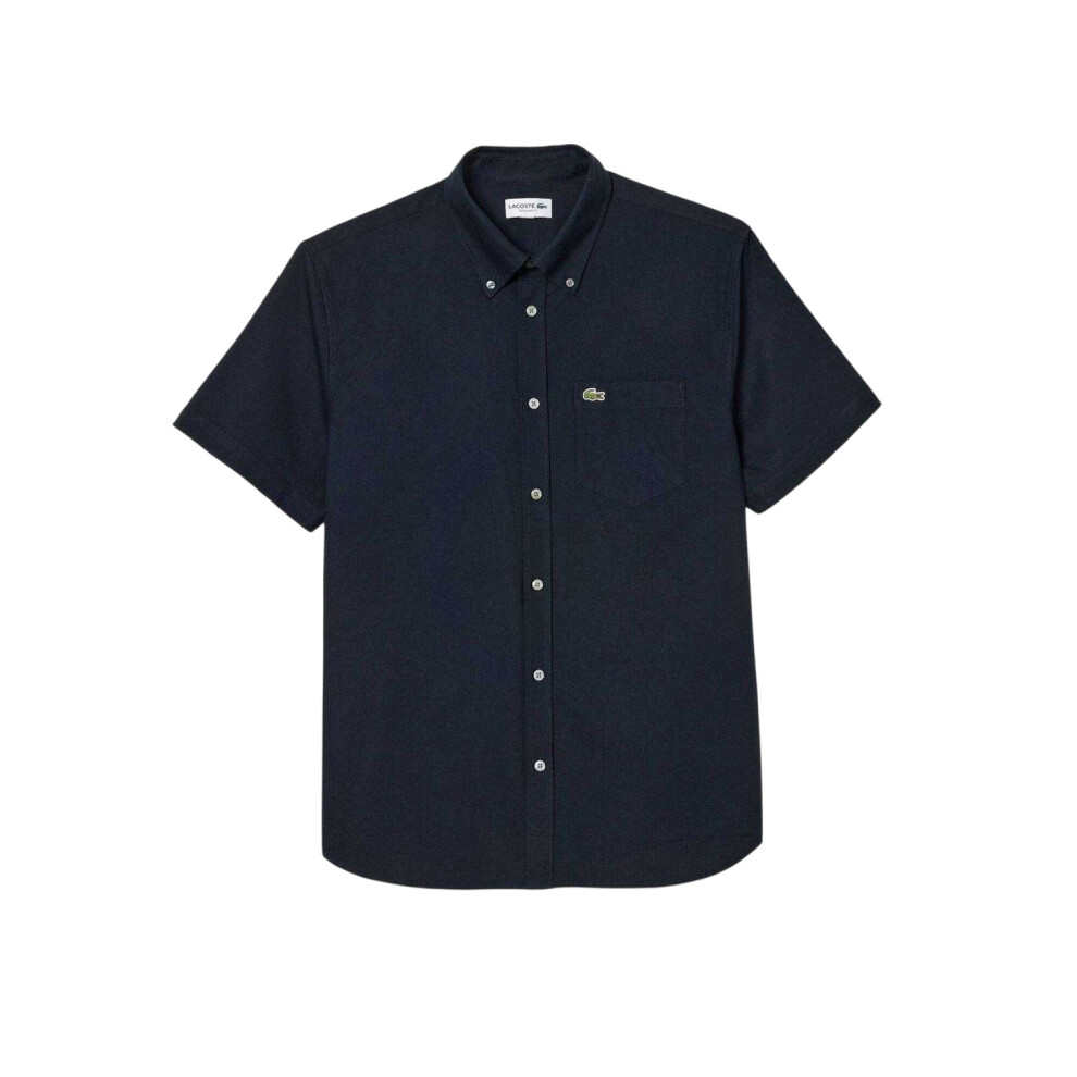 Lacoste (M, Navy) Mens Embroidered Logo Oxford Shirt