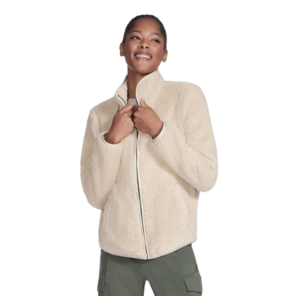 Skechers (8-10 Uk, Natural) Womens/Ladies Sherpa Jacket