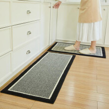 (black, 60x90cm) Non-Slip Kitchen Mat Absorbent Oil-Resistant Entry Door Mat Durable Machine Washable Floor Mat for Home Entrance Rug