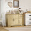 Homcom HOMCOM Sideboard with Soft-Close Doors, Modern Storage Cabinet Natural 2