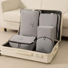 (white) Large Capacity Travel Organizer Bags Terylene Suitcase Packing Cubes Dustproof Shoe Underwear Cosmetic Storage Bags