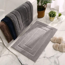 (Return type-rose red) 40x60cm Extra Thick Absorbent Bath Mat Quick-Dry Non-Slip Bathroom Floor Mat for Entryway Door Home Carpet