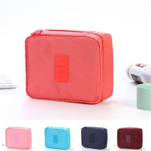 (Rose) Oxford Cloth Square Cosmetic Bag Women Multi-purpose Large Capacity Waterproof Toiletry Bag Travel Double Layer Portable Storage Organizer
