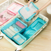 (Navy Blue) Travel Organizer Bags Set of 6, Waterproof Clothes Packing Cubes, Luggage Storage Pouches for Suitcase, Small Travel Accessories