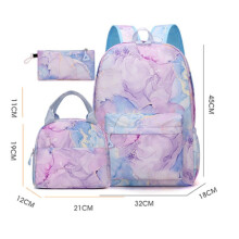 (Style 16) Demon Hunter Backpack Lunch Bag Pencil Case Set for Students - 3-in-1 Durable Waterproof School Supplies Kit