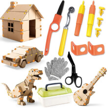 (Type a 148pcs) Kids STEM Educational Toy Cardboard DIY Screw Set 148pcs Nut Disassembly Storage Box Creative Hands-On Learning Toy