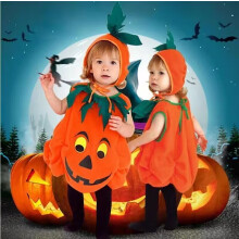 (90cm) Halloween Pumpkin Cosplay Party Outfit Set Costume Kids Baby Toddler Fancy Dress A