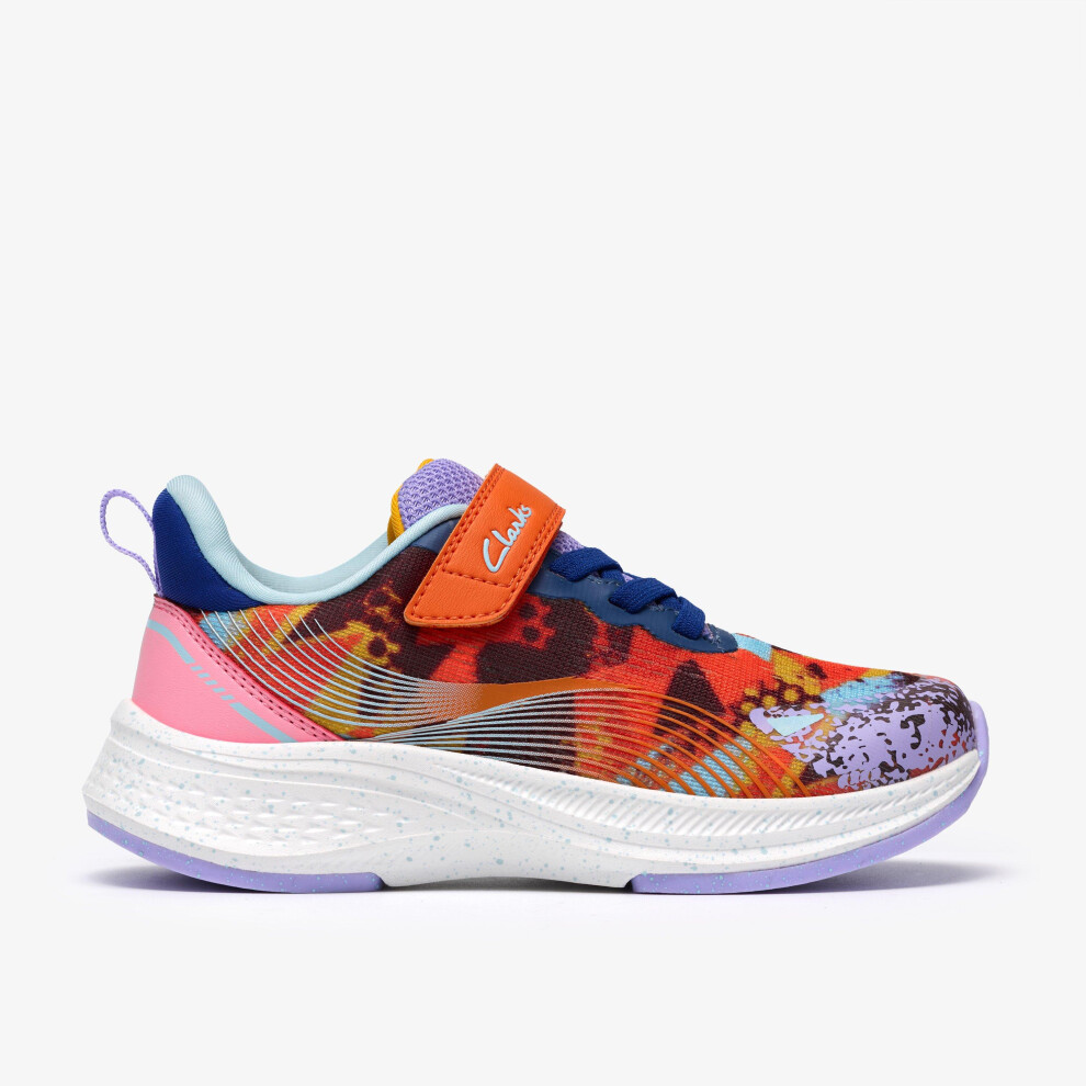 Clarks (Wide, 10 (Children's)) Lumen Hero K. Orange Combi