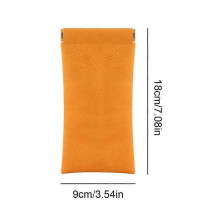 (9*18cm, pink) Mouth Snapped Sunglasses Eyeglass Leather Glasses Case Pouch Soft Pocket.- >UK