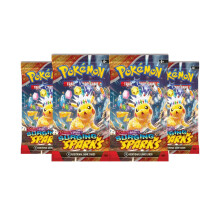 Pokemon Cards Surging Sparks, English - Booster Bundle including 4 Pokemon Booster Packs - TCYM Product