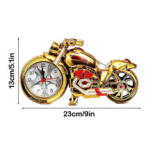 (1pcs, golden) .>Motorcycle Home Alarm Clock Home Decor Ornaments Q7W1