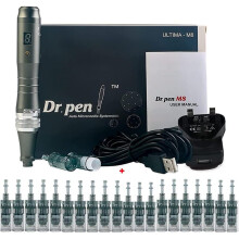 Dr. Pen Ultima M8 Professional Microneedling Pen-Skin Care Tool Kit with 22pcs Needles Cartridges (16pins x12+ 36pins x10)