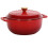 Round Casserole Dish Enamel Cast Iron 6QT with Silicone Gloves Deep Gradient Red 6