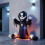 Living And Home 5 FT Halloween Inflatable Grim Reaper Decoration with LED Lights 3