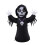 Living And Home 5 FT Halloween Inflatable Grim Reaper Decoration with LED Lights 4