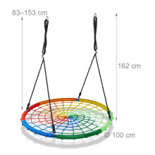 Schaukel mit buntem Nest 100 cm D