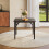Square 60cm Folding Coffee Table with Marble Effect Top 2