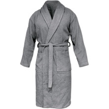 Szlafrok Kąpielowy Frotte Unisex Bawełniany do Sauny Luksusowy Szary M