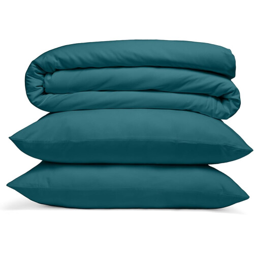 Juego de Ropa de Cama de Bambú de 3 Piezas, Suave y Transpirable, Verde