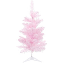 Pink Mini Artificial Christmas Tree Table Decoration 60 cm — small xmas decor, festive desk ornament