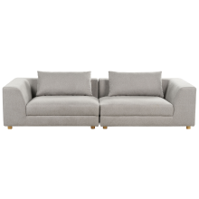 Sofa 3 Seater LERMON Fabric Light Grey