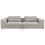 Beliani Sofa 3 Seater LERMON Fabric Light Grey 1