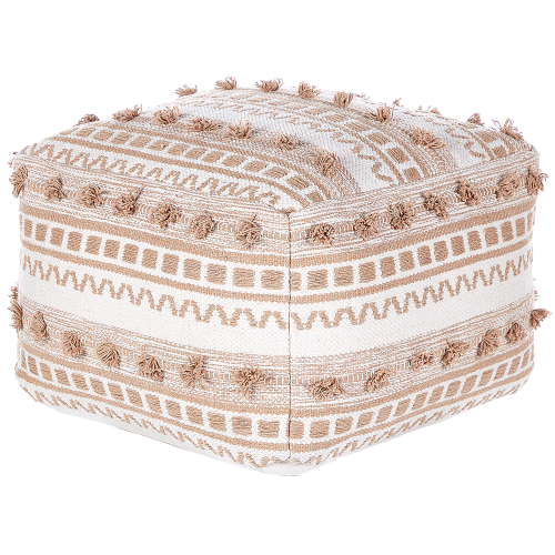 Beliani Pouffe KARAW Cotton Beige
