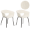Beliani Set of 2 Dining Chairs ELMA Boucle Off-White 1