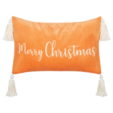 Throw Cushion LITHOPS 30 x 50 cm Velvet Orange Christmas Motif