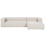 Beliani Corner Sofa 3 Seater VERNON Fabric Light Beige Left Hand 1