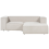 Beliani Corner Sofa 2 Seater VERNON Fabric Light Beige Left Hand 1