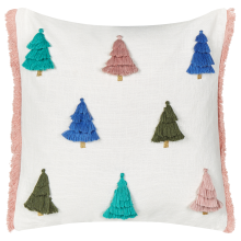Throw Cushion SKIMMIA 45 x 45 cm Cotton White Christmas Motif