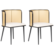 Set of 2 Dining Chairs KOBUK Metal Black