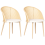 Beliani Set of 2 Dining Chairs CORNELL Metal Light Beige 1
