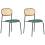 Beliani Set of 2 Dining Chairs ADAVER Metal Black 1