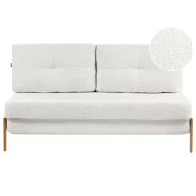 Sofa Bed 2 Seater EDLAND Boucle Off-White