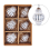 Beliani Set of 6 Baubles CREMEUX Glass Silver 1