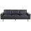 Beliani Sofa 3 Seater SOVIK Faux Leather Black 1